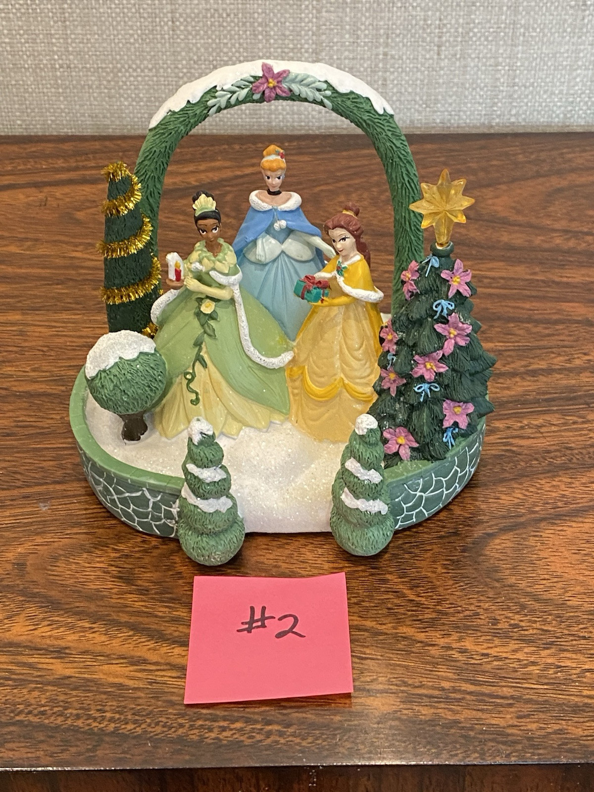 St. Nicholas Square Village Disney Princess Topiary Accessory Hand-Painted