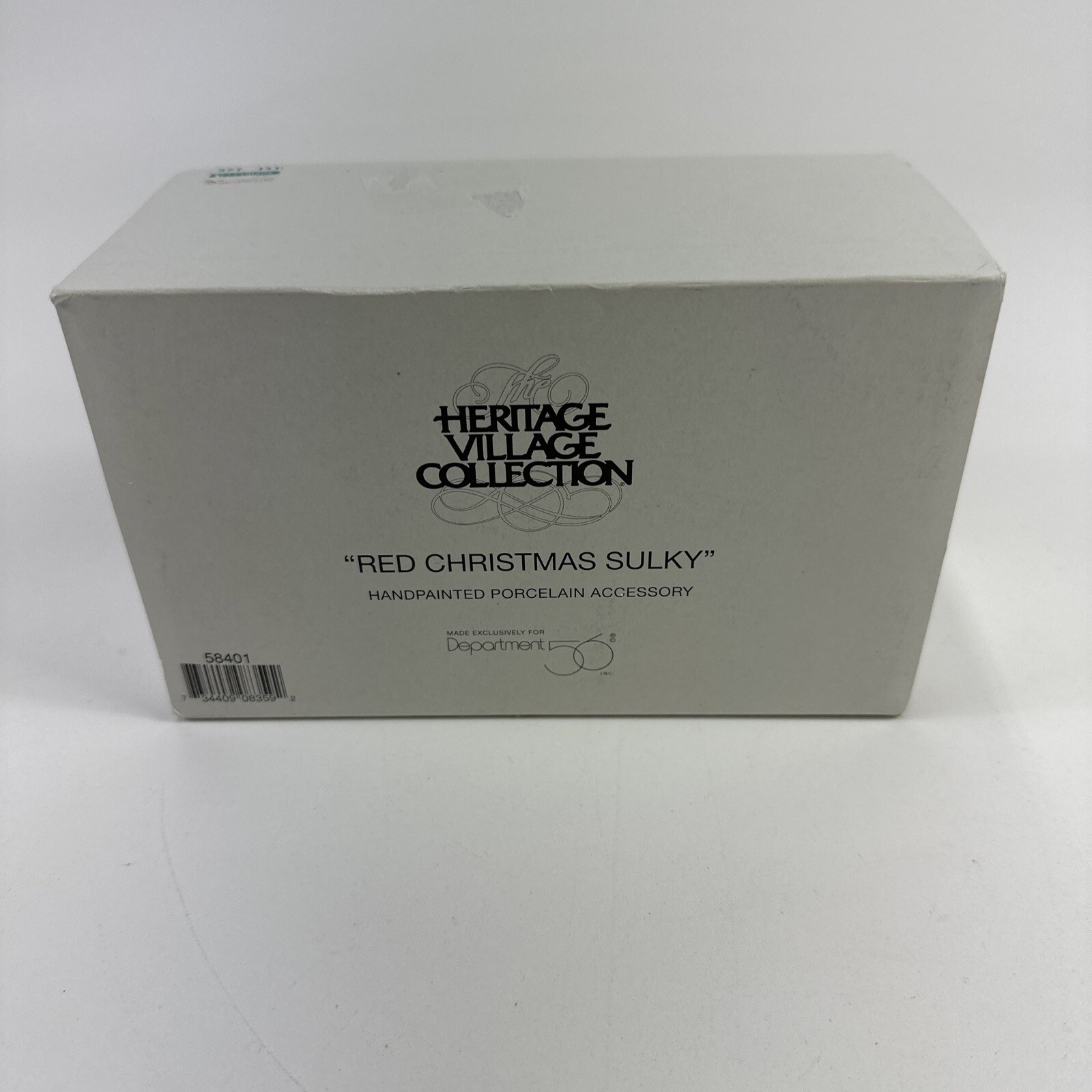 Dept 56 Red Christmas Sulky 58401 With Box Dickens Village Series in box RETIRED