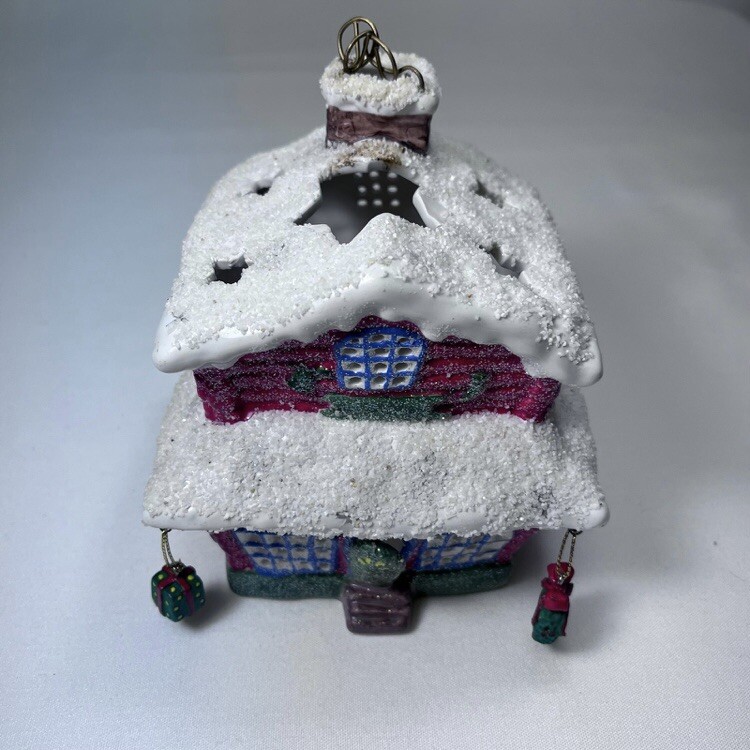 Vintage Christmas Ceramic House Snow Covered Village Display Holiday Decor
