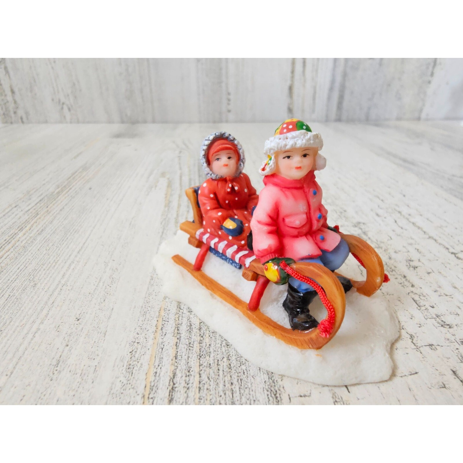 Owell kids sledding people accessory Xmas village