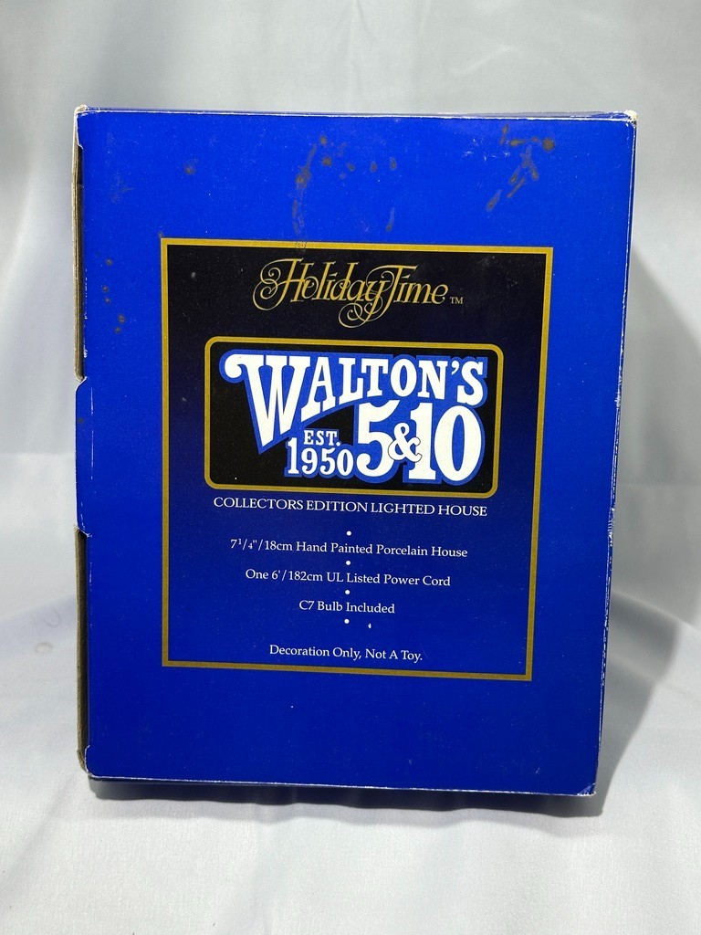 Walton’s 5&10 Collectors Edition Lighted House -P0369, Holiday Time est. 1950