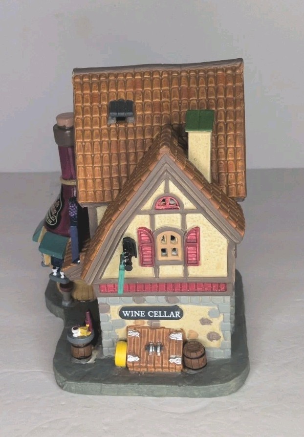 Lemax ‘Tuscan Carafe’ #05649 – Caddington Village Wine/Cheese Tasting With Light