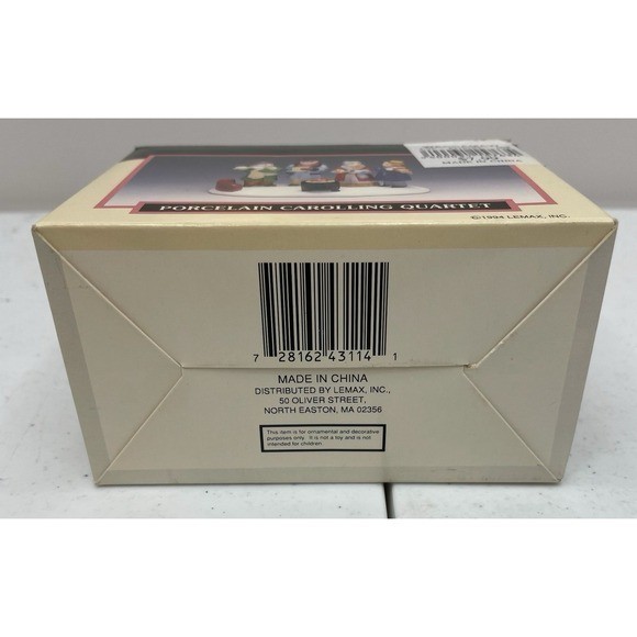 Holiday Treasures Lemax Carolling Quartet 1994 Porcelain Christmas Village Box