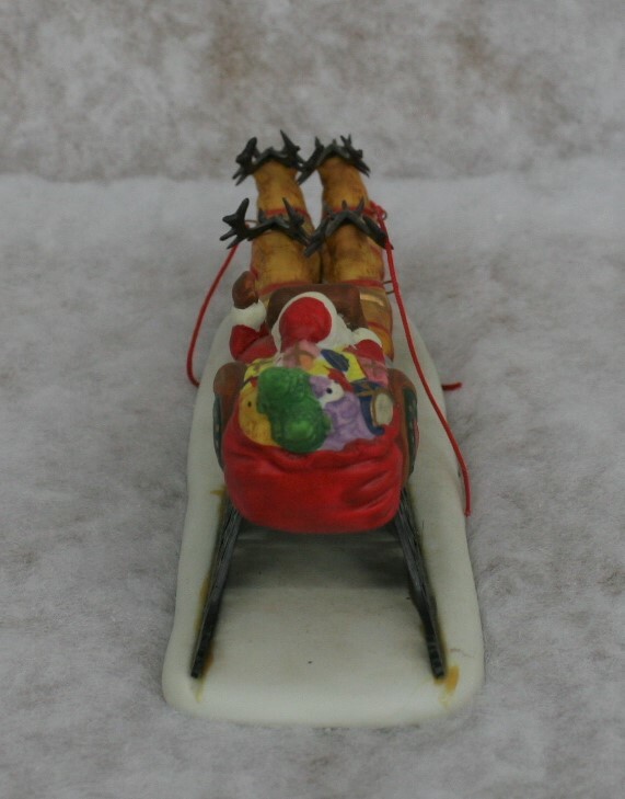 Lemax Porcelain Santa Sleigh Bound Collectibles Village Claus 1995 VINTAGE SANTA