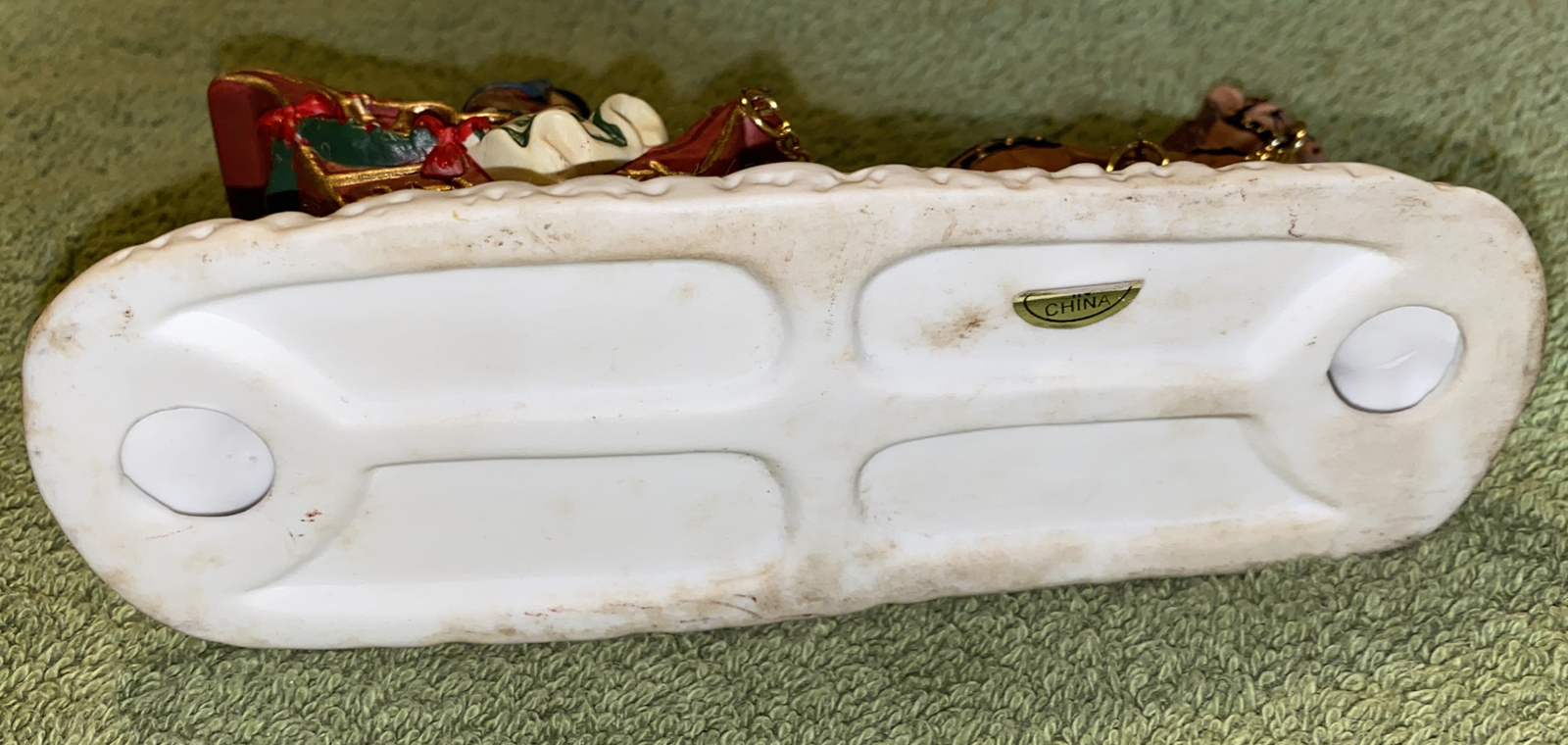 Vtg Christmas Village Accessory – Horse Drawn Carriage