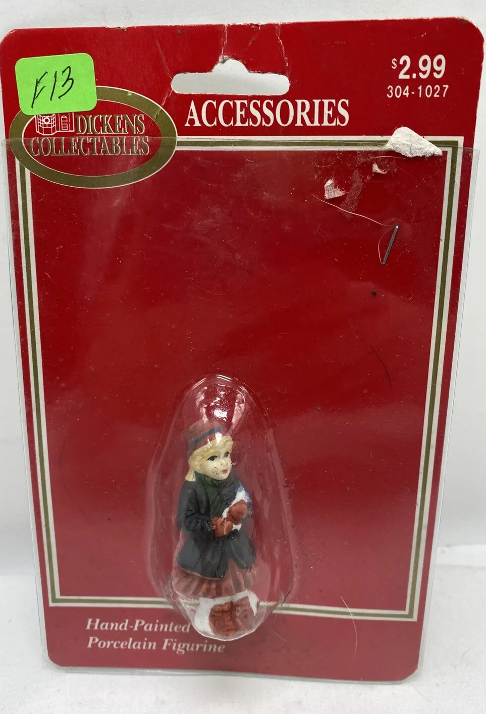 Dickens Collectables Christmas Village Accessory GIRL FIGURINE Dollhouse F13