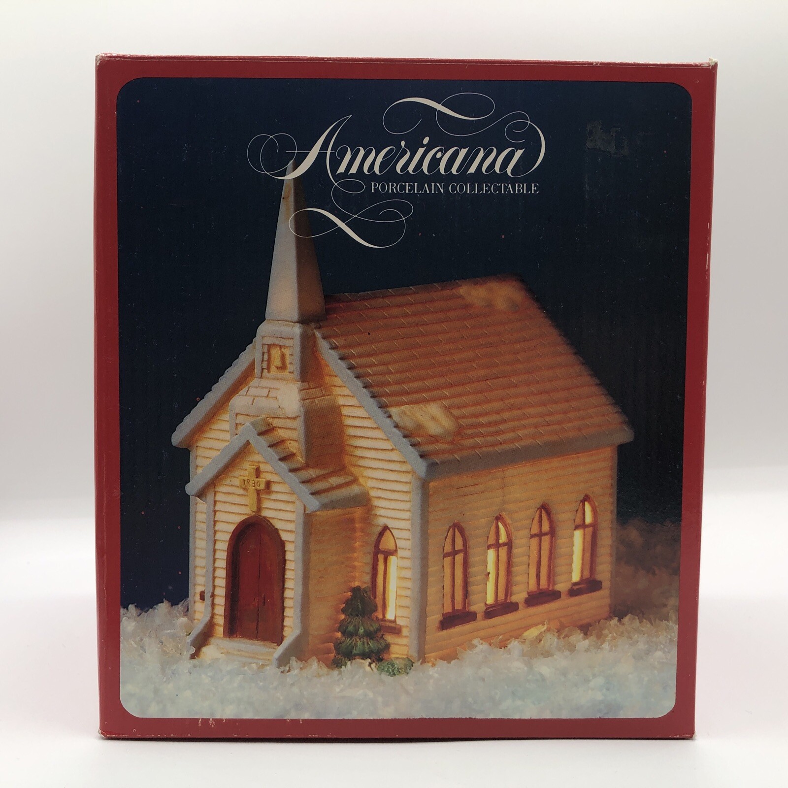 Americana Porcelain Collect Vintage Saint Paul’s Church Hand Painted Illuminated
