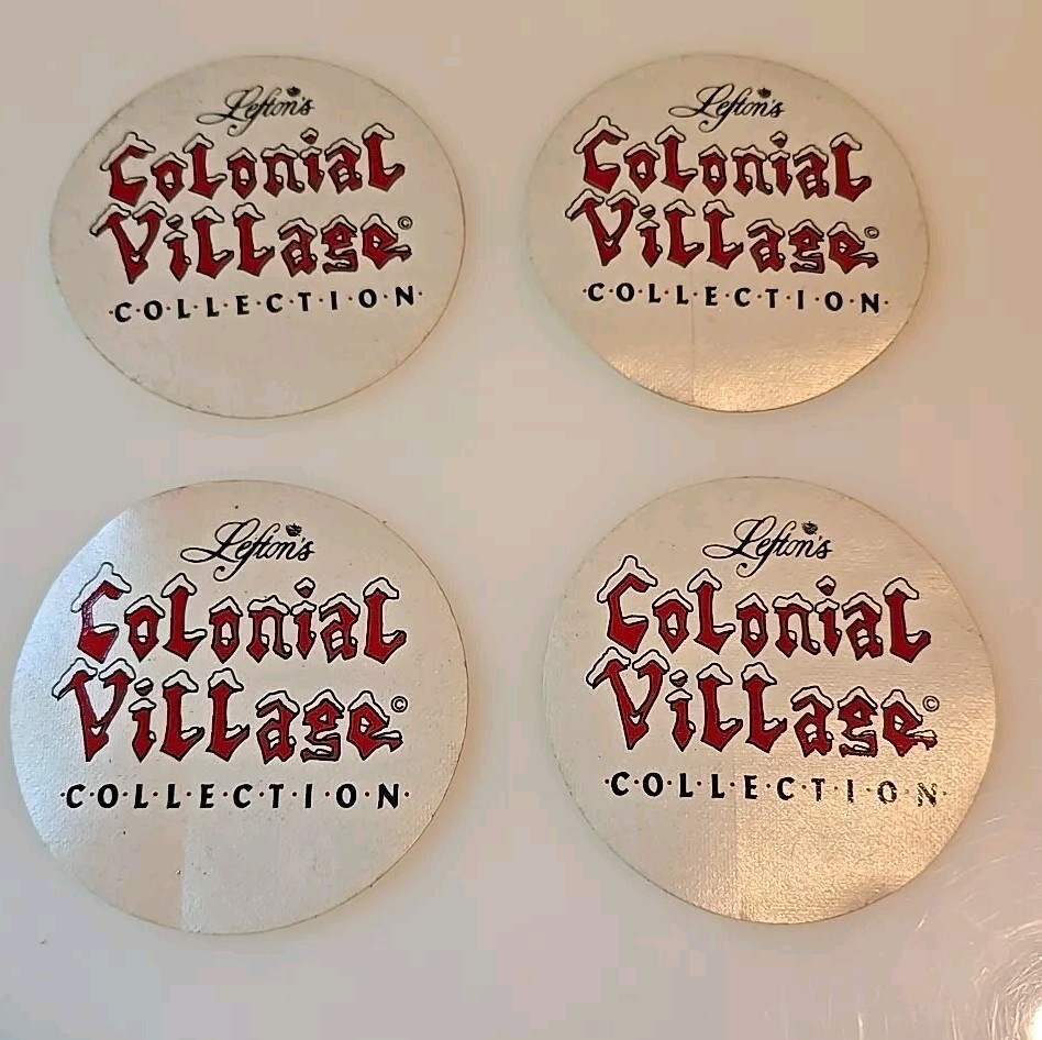 4 Vintage Lefton’s Colonial Village Collection Stickers