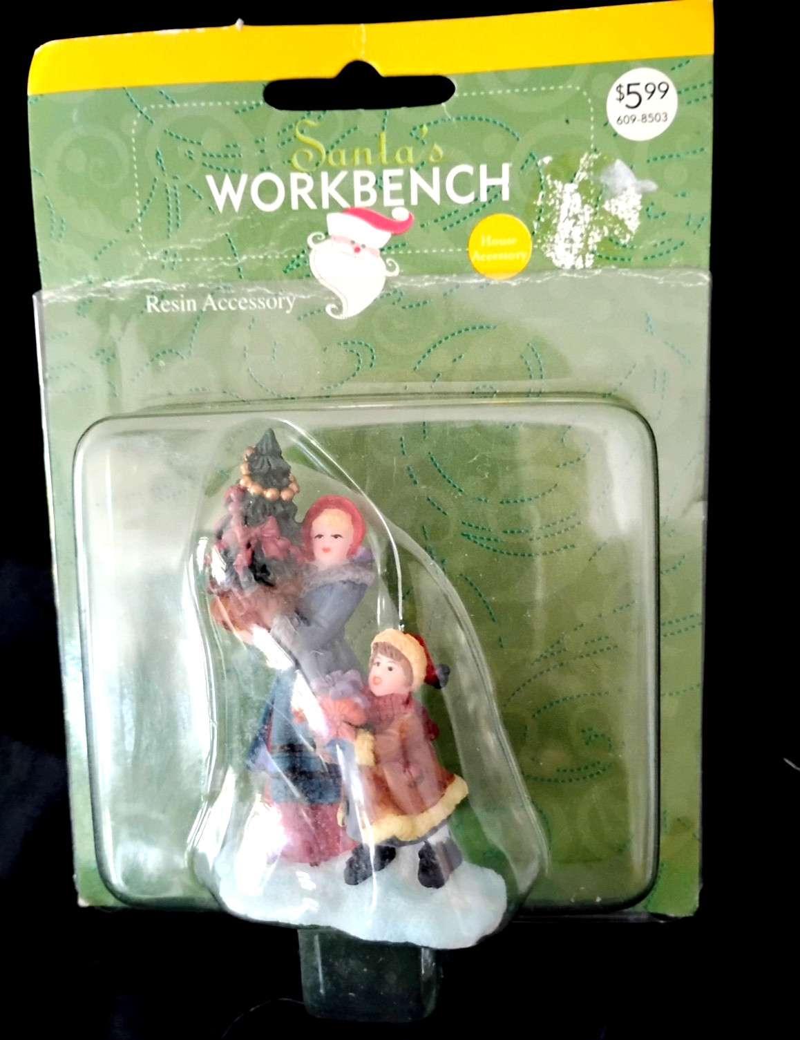 Vintage Santa’s Workbench Victorian Mother and Daughter with Christmas Tree 2002