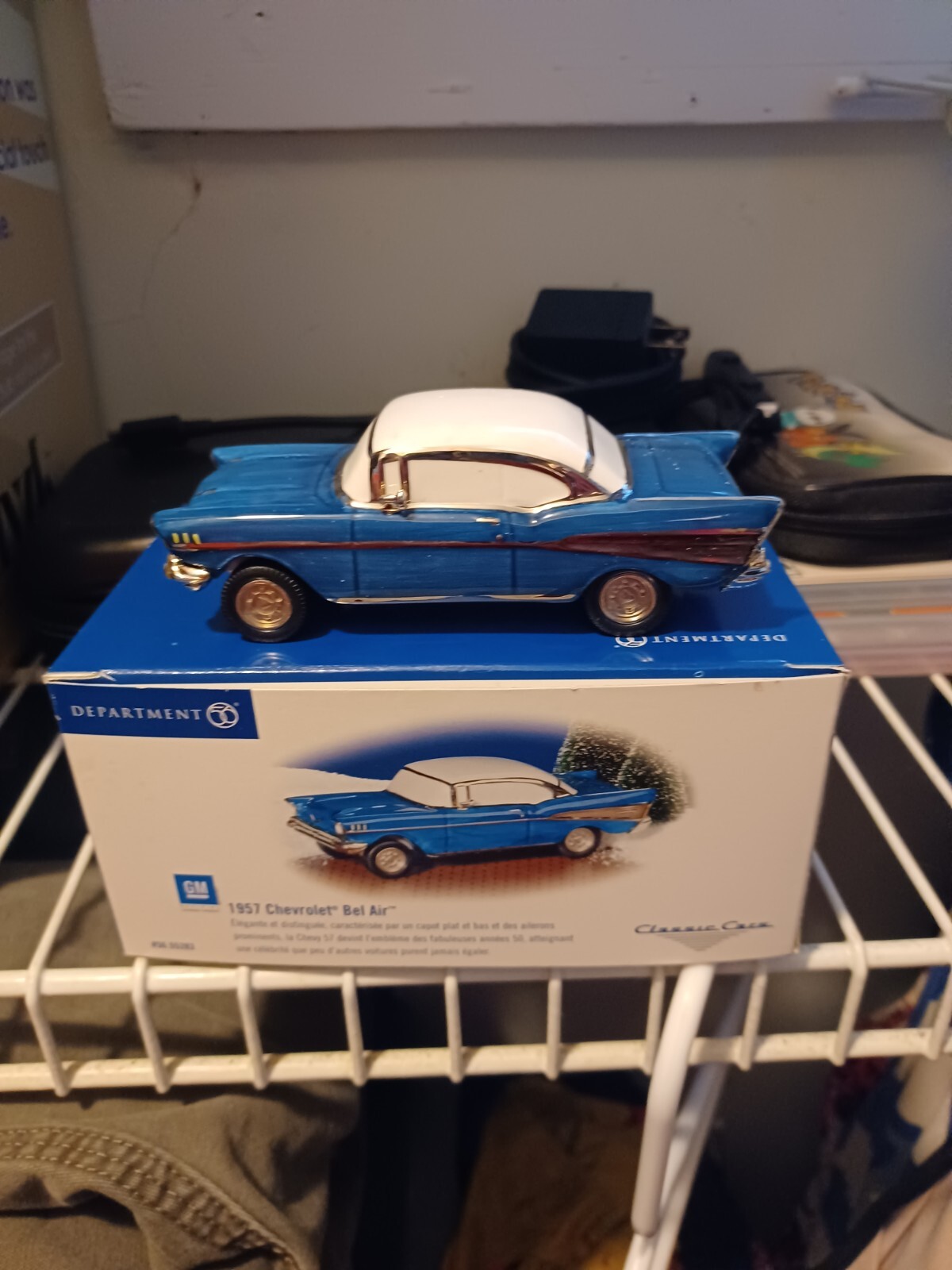 DEPARTMENT 56 1957 Chevrolet Bel Air Blue NIB Classic Cars Series Open Box