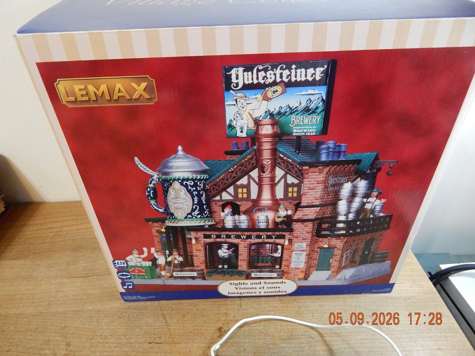 Lemax Yulesteiner Brewery Caddington Village Sights & Sounds Collection Miniatur
