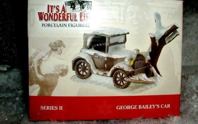 It’s A Wonderful Life Enesco Christmas Village ‘George Bailey’s’ Car/Tree MIB!