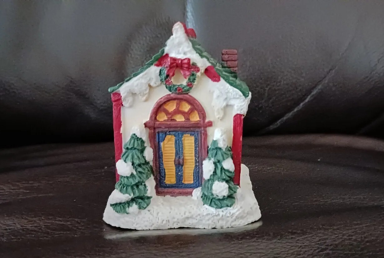 Christmas Village, SMALL Cottage House, 3″ Tall 2″ Wide