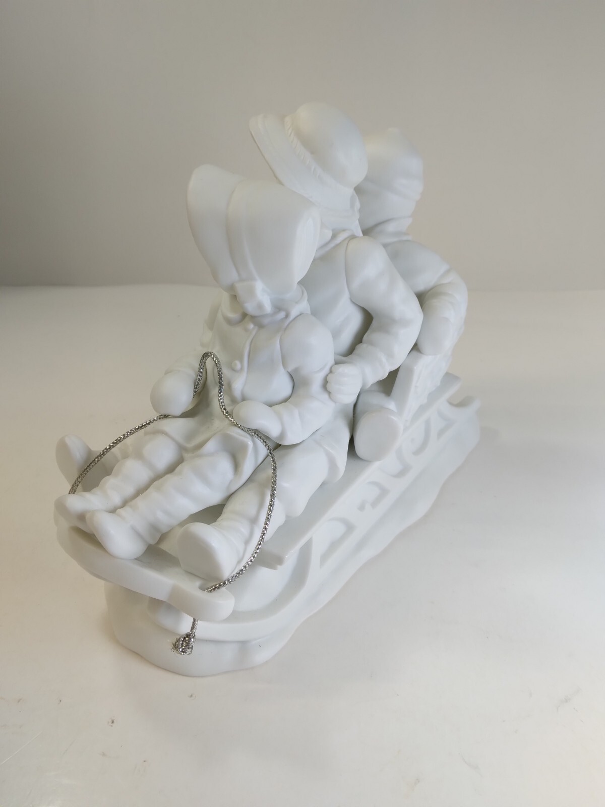 Dept 56 Christmas Winter Silhouette Sledding In The Snow White Figurine 78492