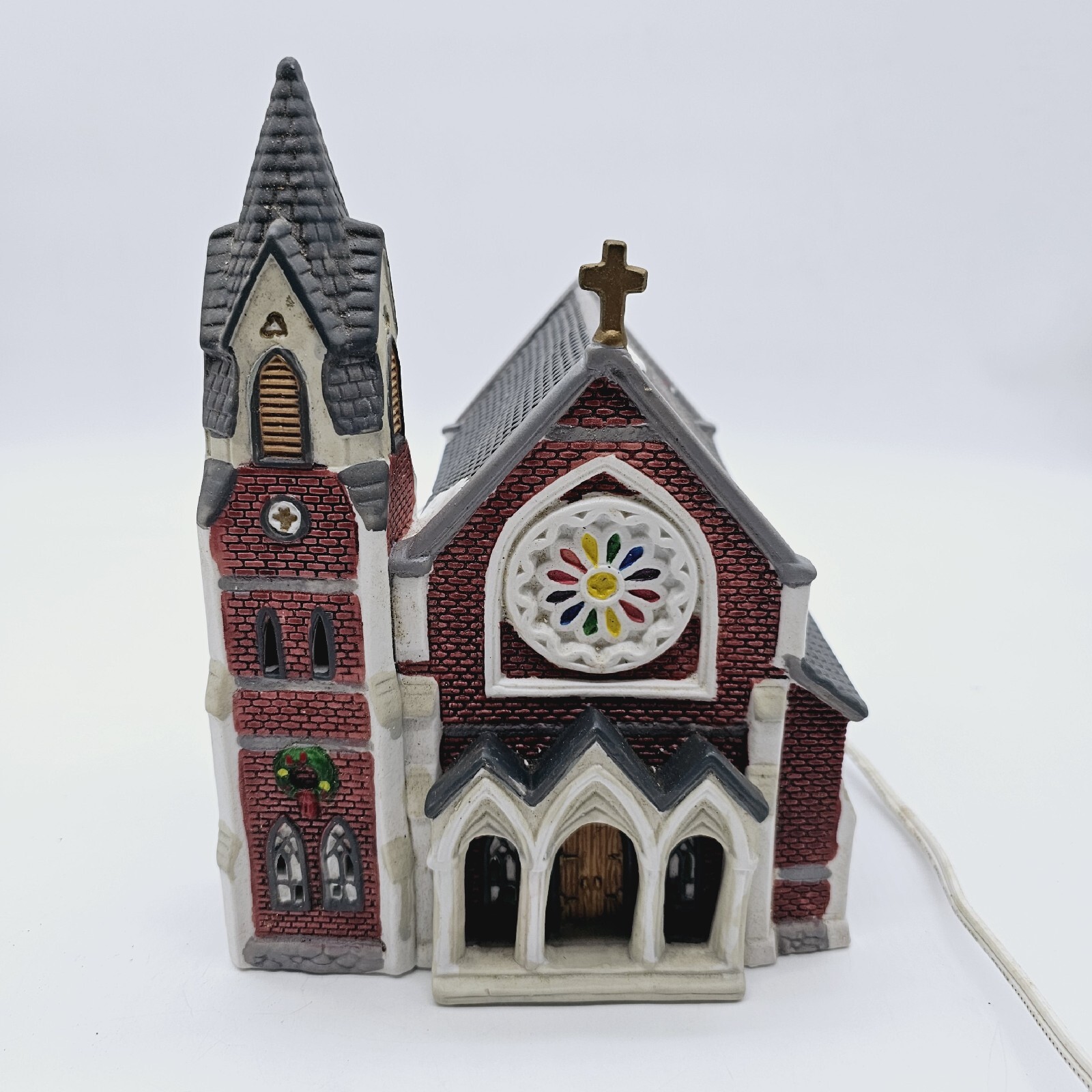 8.5″ Cathedral Church Dickens Keepsake Lighted Christmas Porcelain House Village