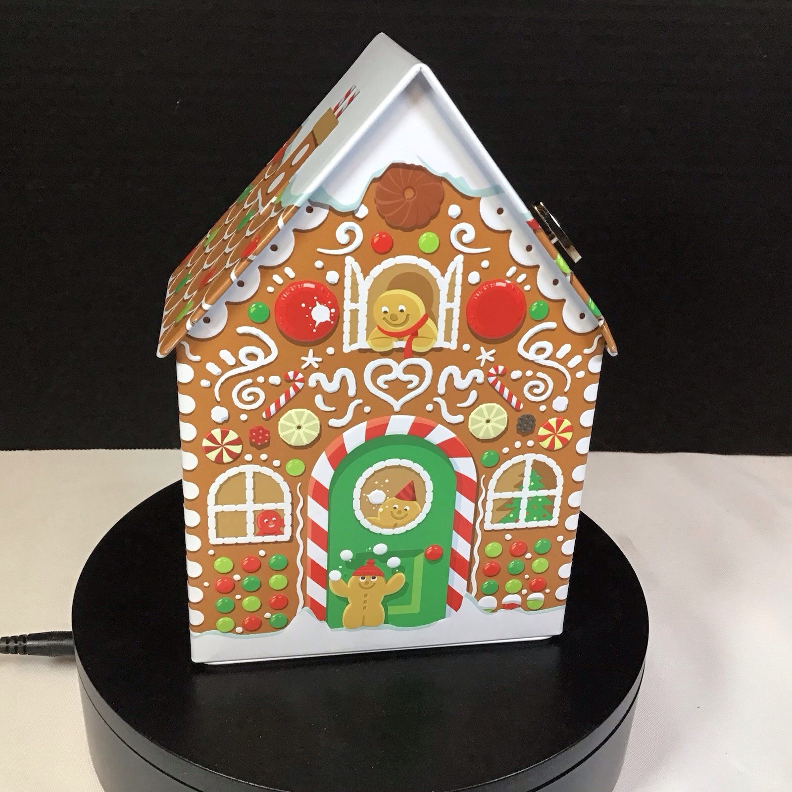 Marks And Spencer M&S Wind Up Musical Gingerbread House Tin Box Only