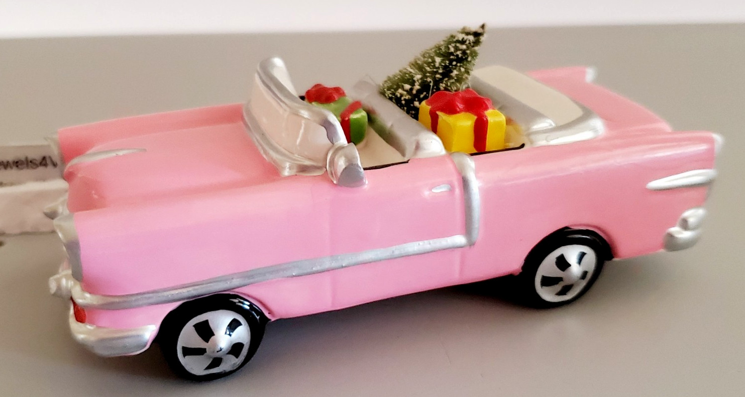Department 56 Snow Village Christmas Pink Cadillac #5413-5 MINT💖