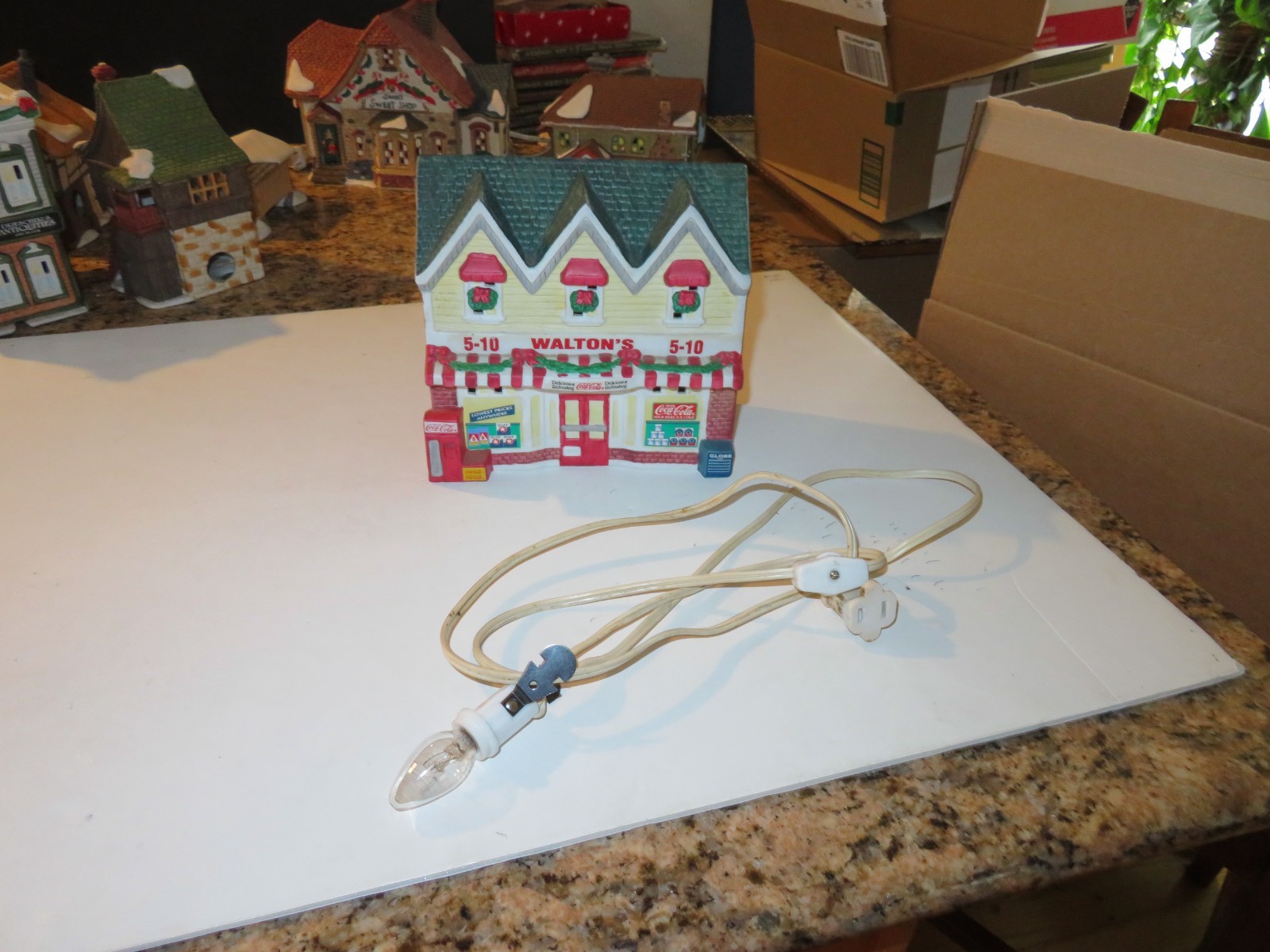 1996 THE COCA-COLA CO. “WALTON’S STORE” W/LIGHT-NO ORIGINAL BOX
