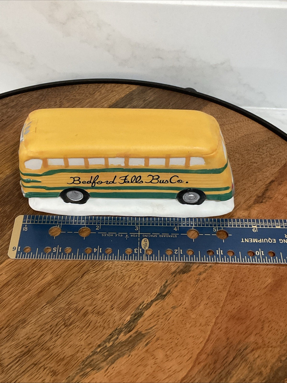 1995 It’s A Wonderful Life The Bedford Falls Bus Porcelain Figurine New In Box
