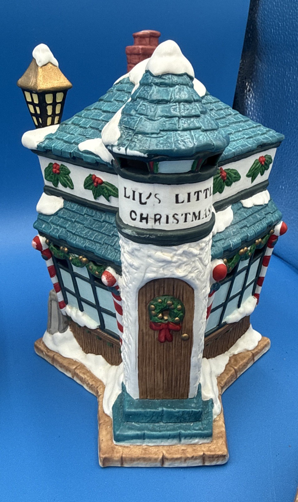 Vintage 1990’s Mercuries Christmas Village -set Of 5 Stores w/ Light Cord