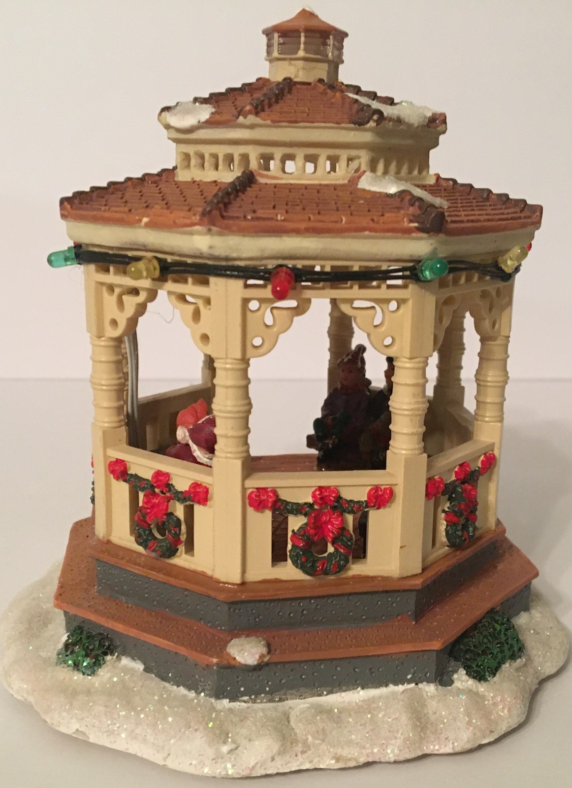 St Nicholas Square Christmas Village Battery Operated Lighted Gazebo