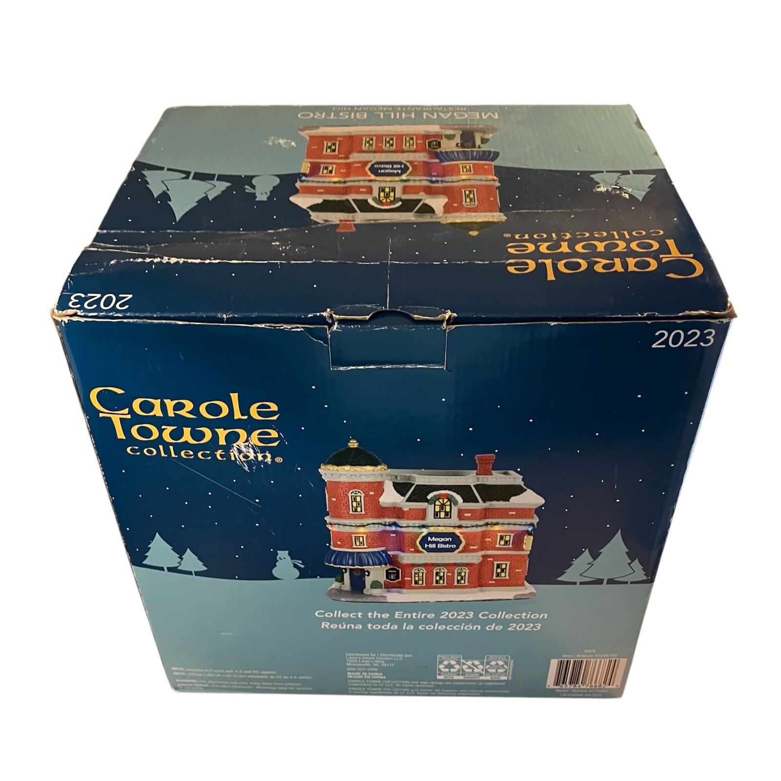 Carole Towne Megan Hill Bistro 2023 Christmas Village LED Lights NEW OPEN BOX