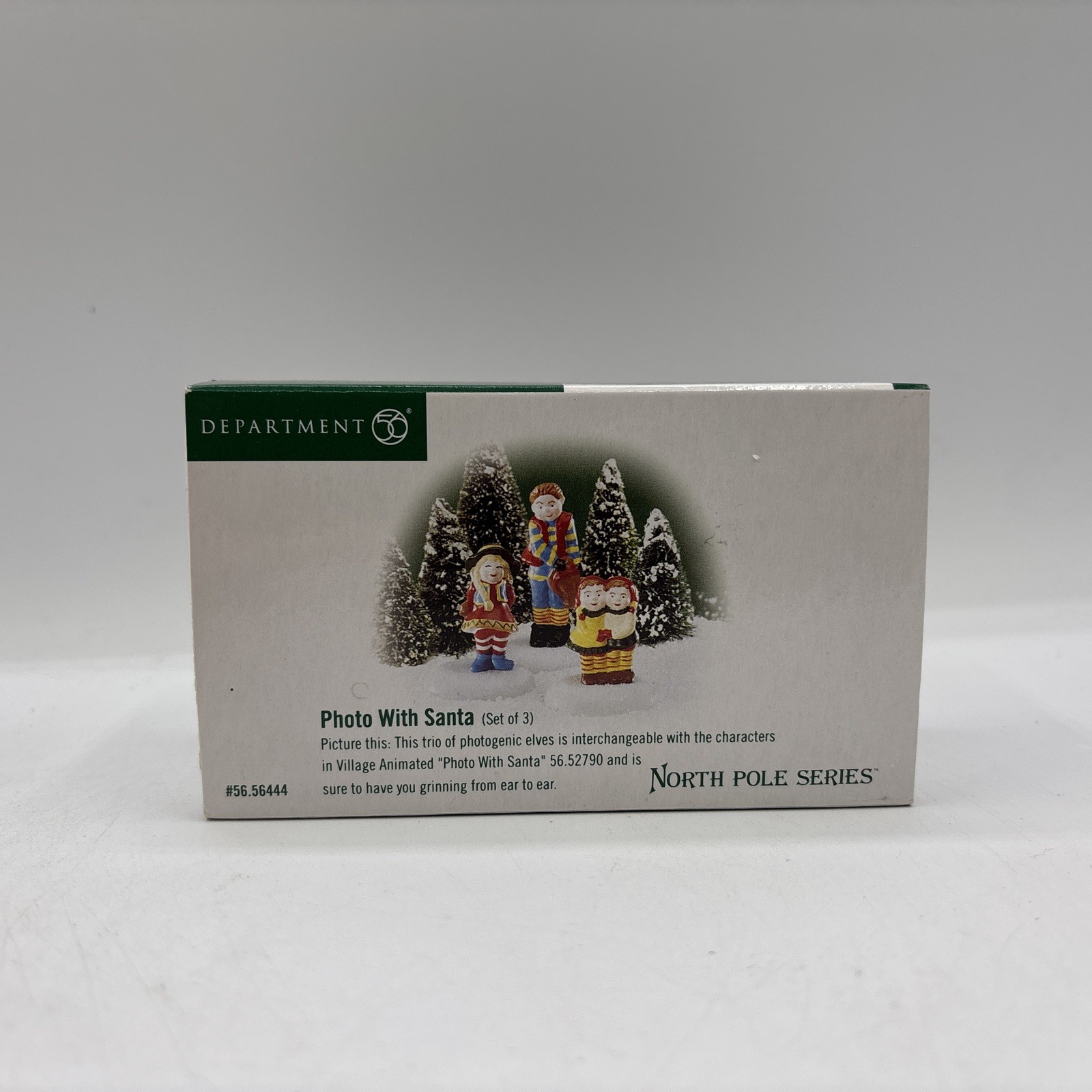 Department 56 1999 Vintage HVC North Pole Series Photo With Santa Set Of 3 56444