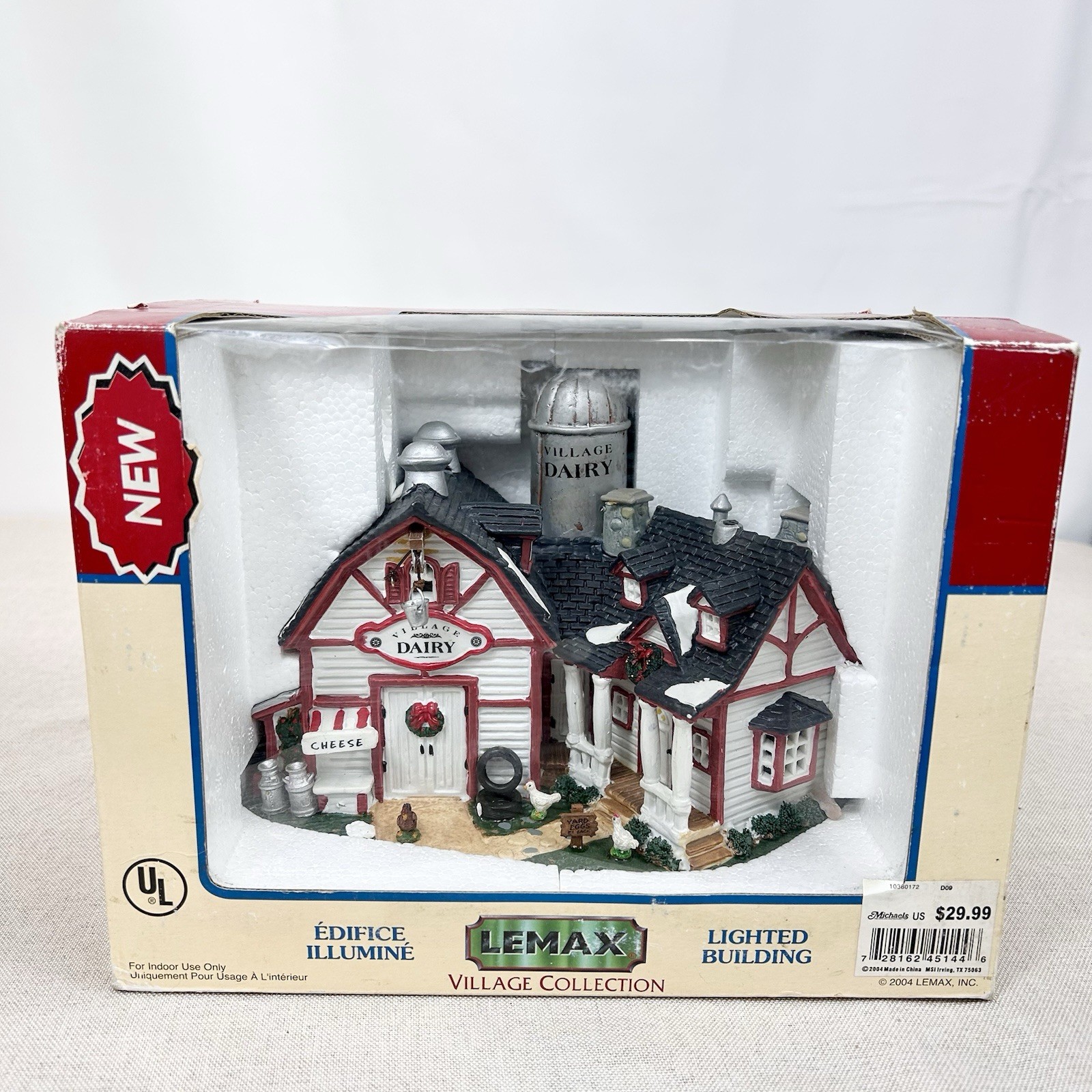 Lemax Dairy Village 2004 Harvest Crossing In Box 6 Foot Cord On/off Switch