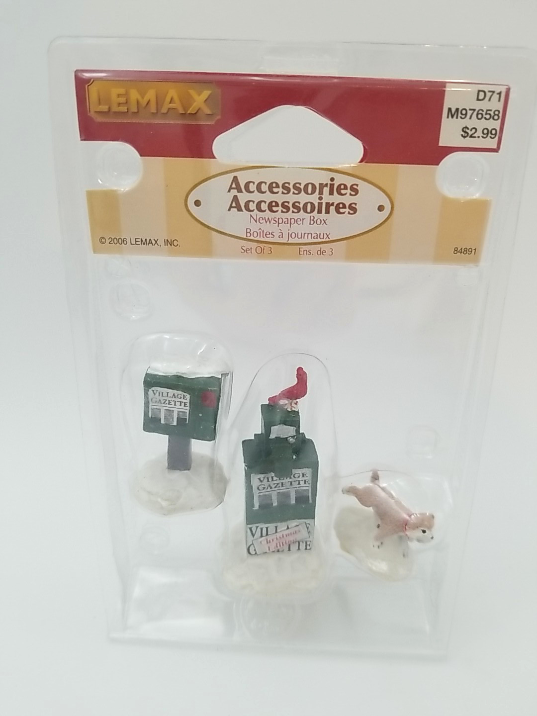 Lot of 8 Vintage Lemax Miniature Christmas Accessories
