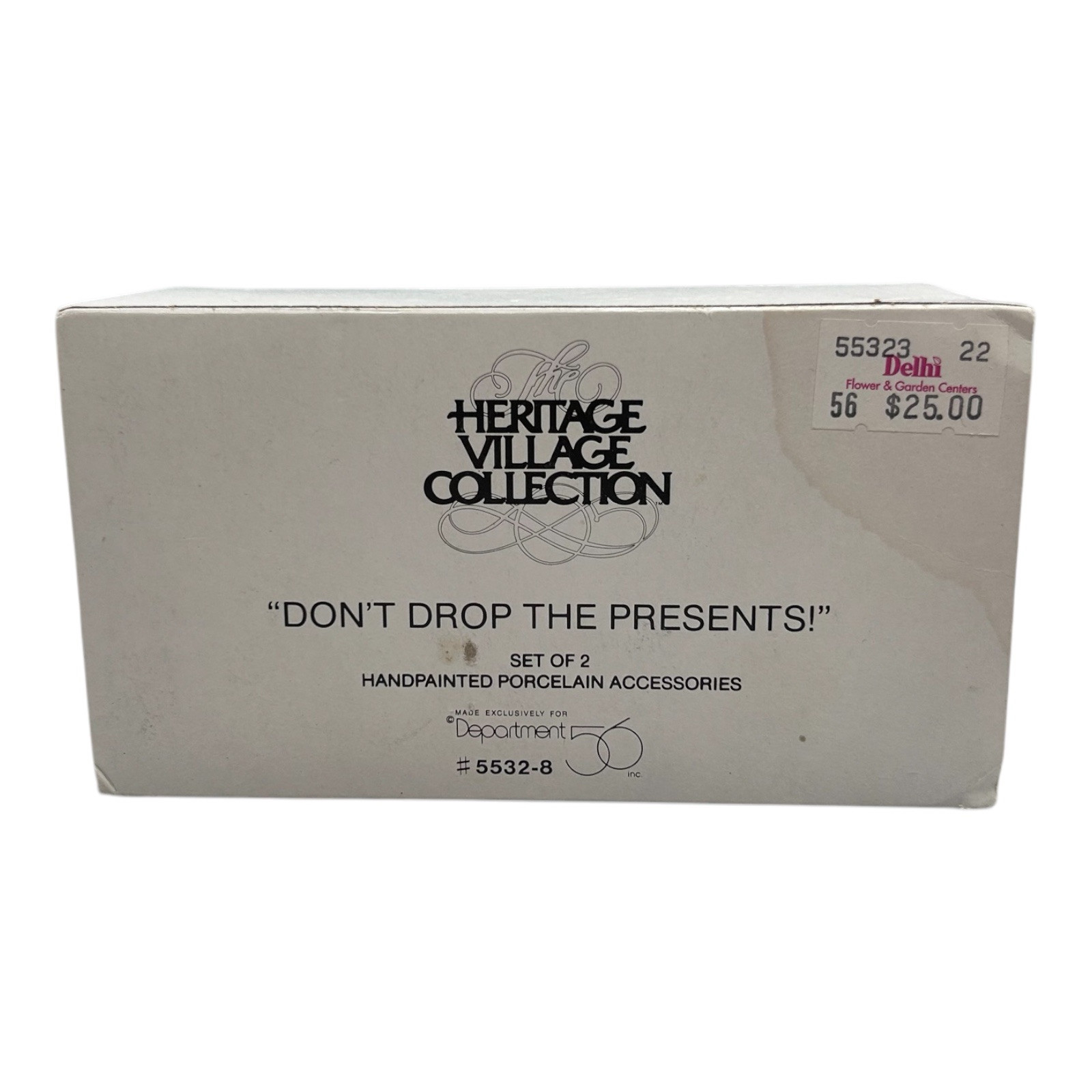 Dept 56 Heritage Village Collection DON’T DROP THE PRESENTS – Only 1 Of 2 Pcs