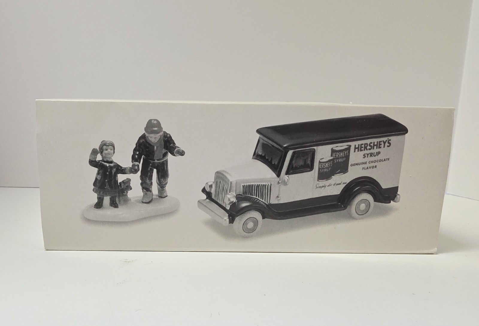 Department 56 KIDS LOVE HERSHEY’S Set Snow Village Truck Kids Track Compatible