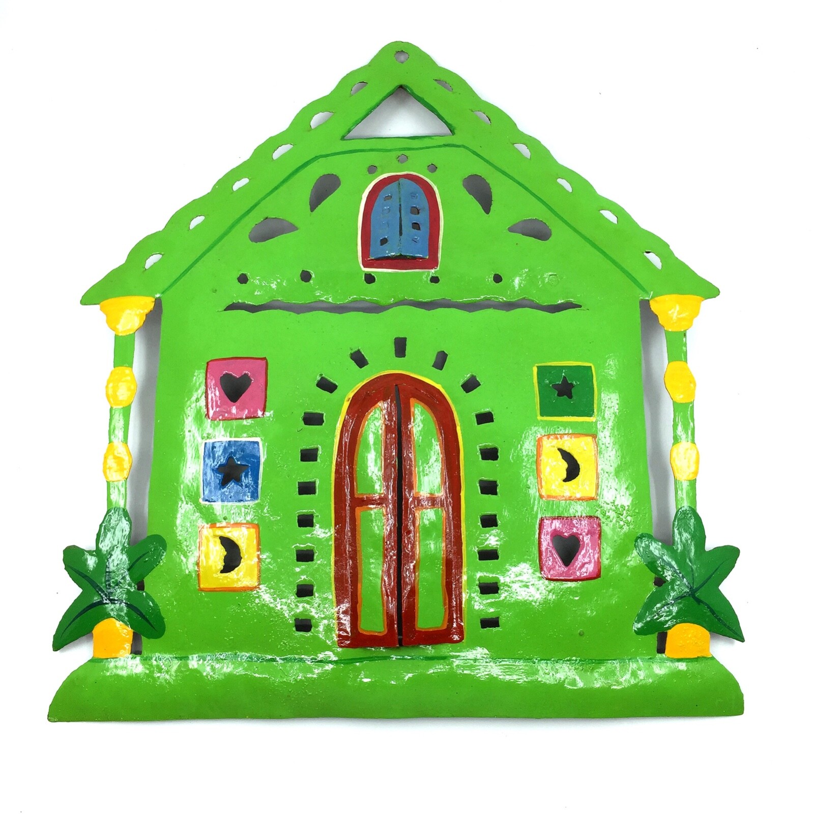 Gingerbread Conch House 13″ Tropical Indoor Outdoor Handcrafted Haitian Art #3