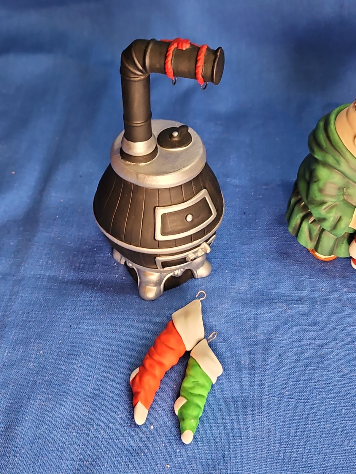 Dept 56 Merry Makers Christmas Stockings Pot Bellied Stove Monk