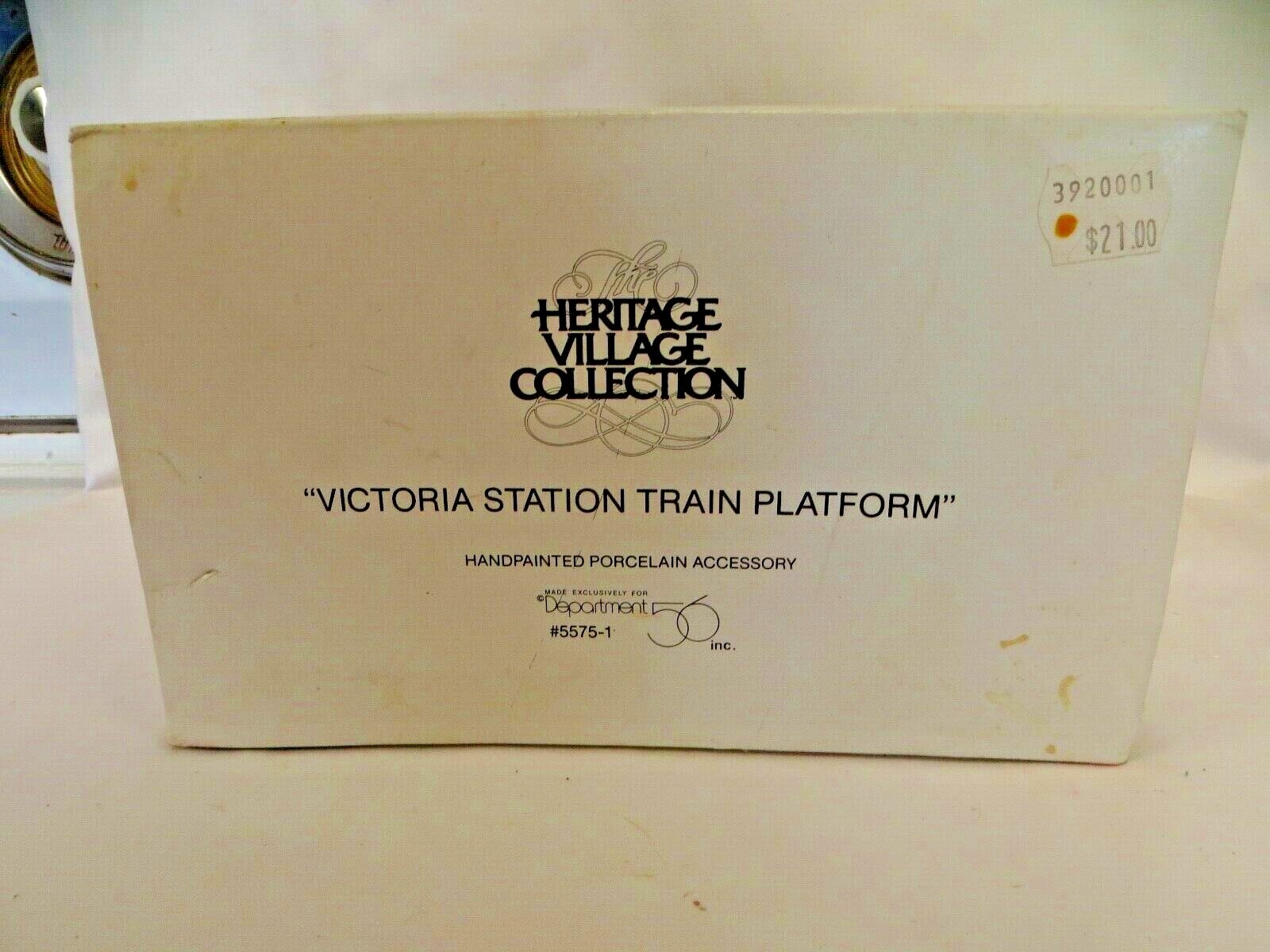 Dept. 56 Heritage Village Platform No. 1 In Original Box