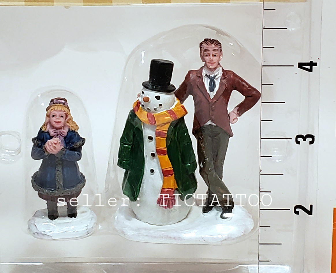 🔥 LEMAX 2018 DAD’S SNOWMAN #82585 Father & Daughter Holiday Christmas Village