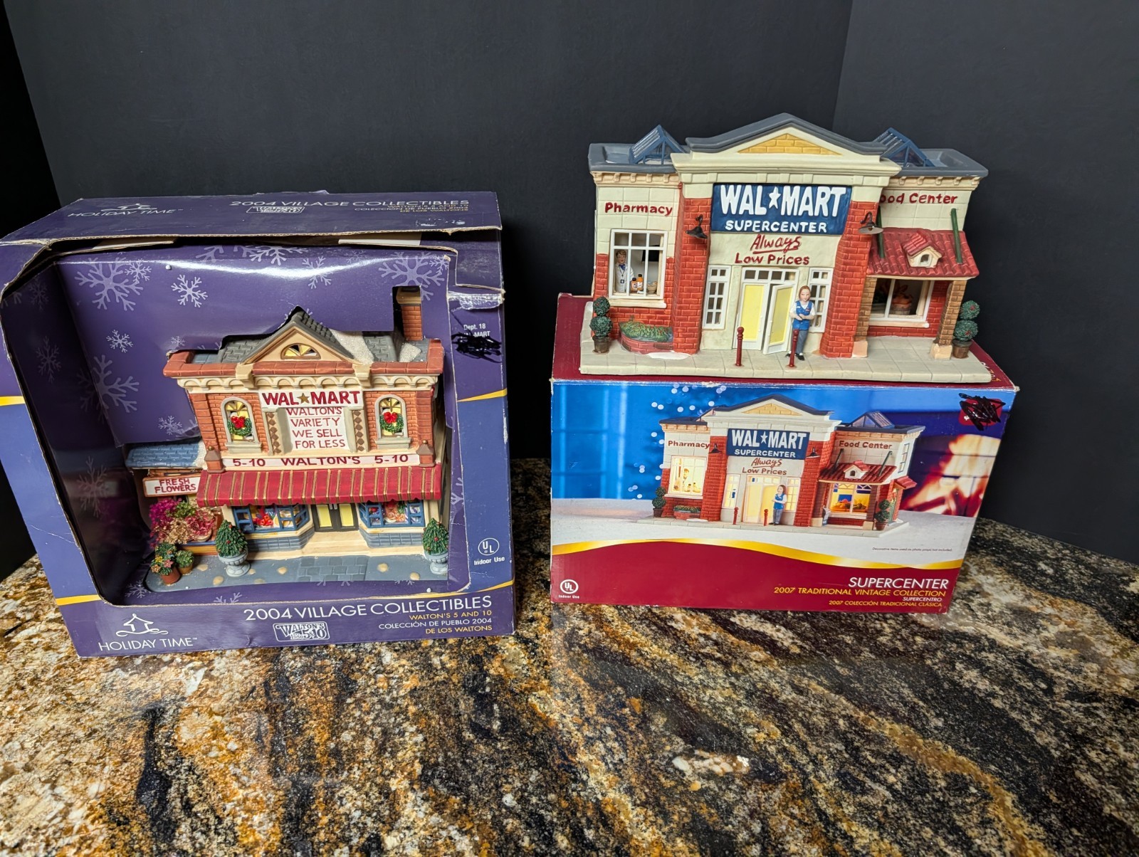2004 Holiday Time Christmas Village Walmart Store Supermarket Walton’s 5-10