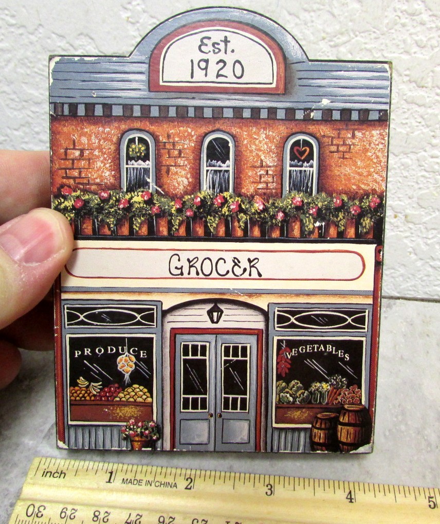 wood shelf sitter Princeton Gallery Grocer, Grocery store, cute home decor item