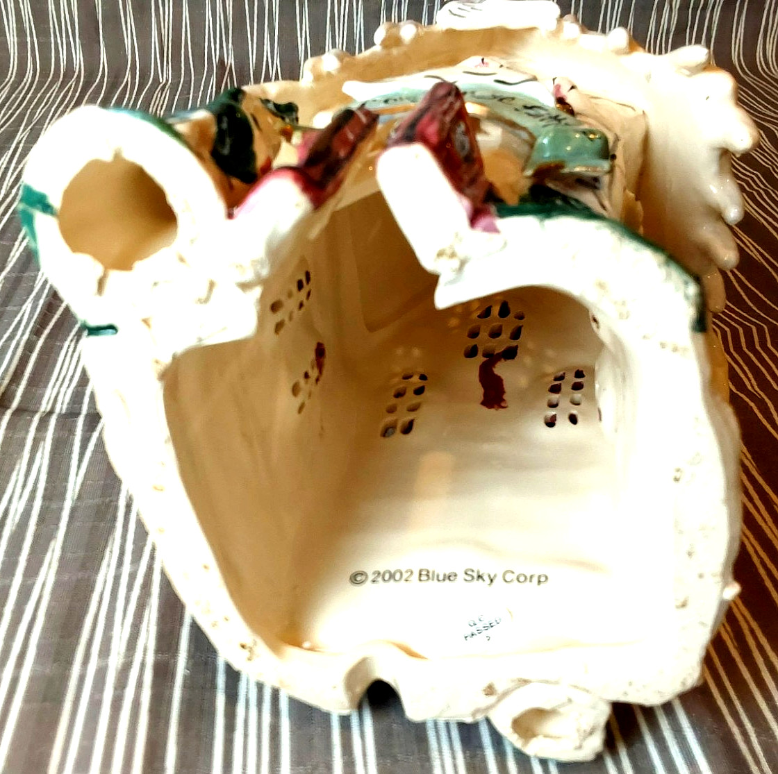 2002 Blue Sky Heather Goldmine Come All Ye Faithful Church Tea light Base 13.5″
