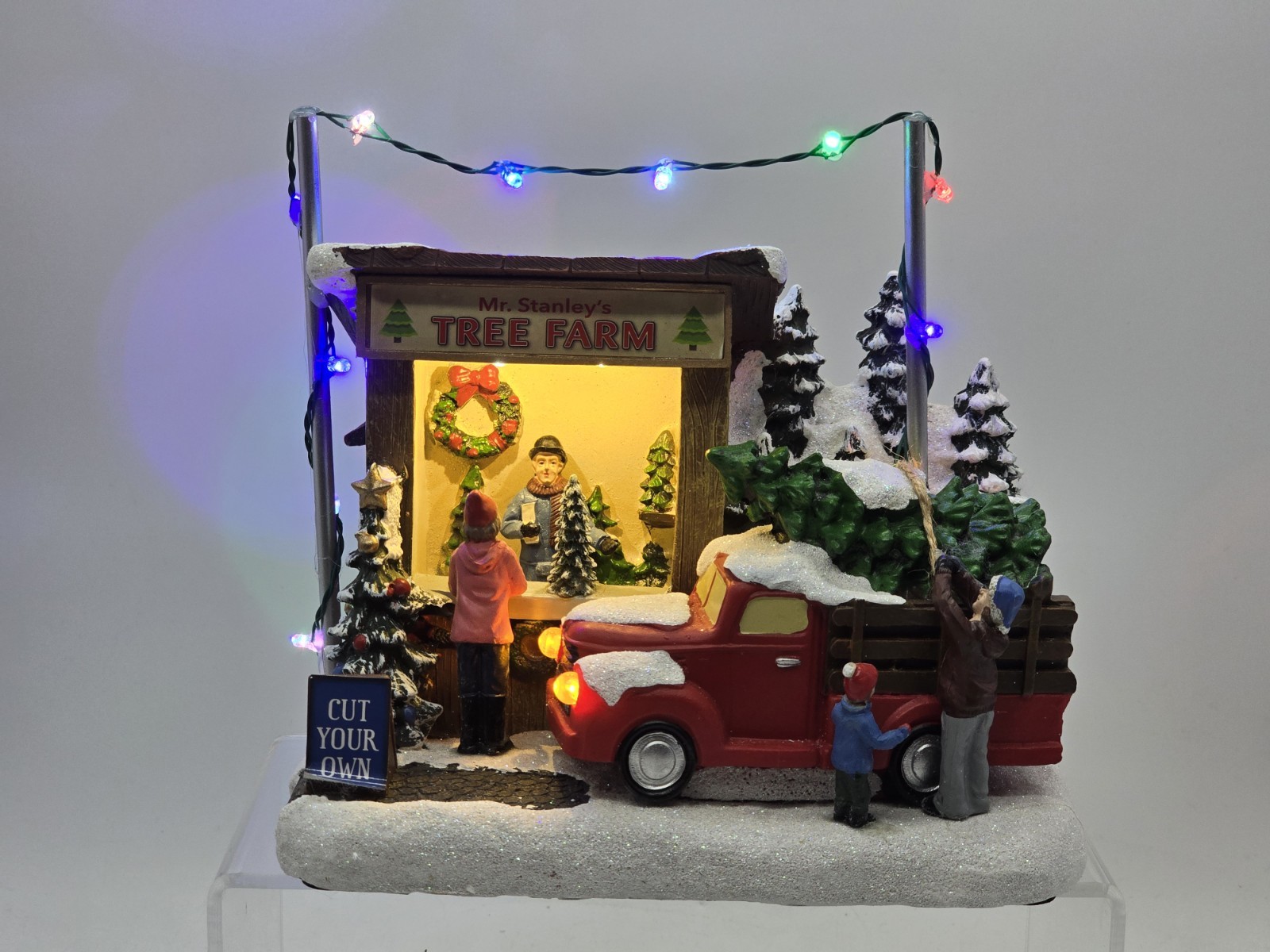 Carole Towne Collection Village Scene Mr. Stanley’s Tree Farm LED Lighted