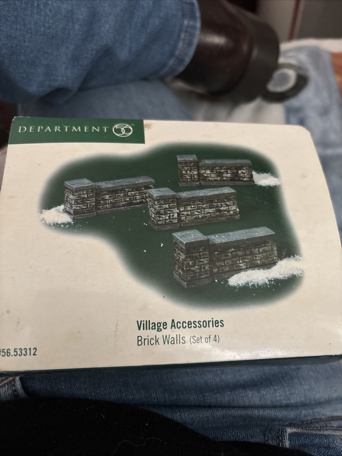 Department 56 Village Accessories Brick Walls Set Of 4