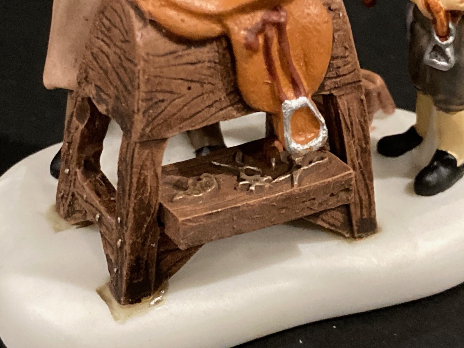 Dept 56 Dickens Village Master & Apprentice Saddle Making Retired #799949