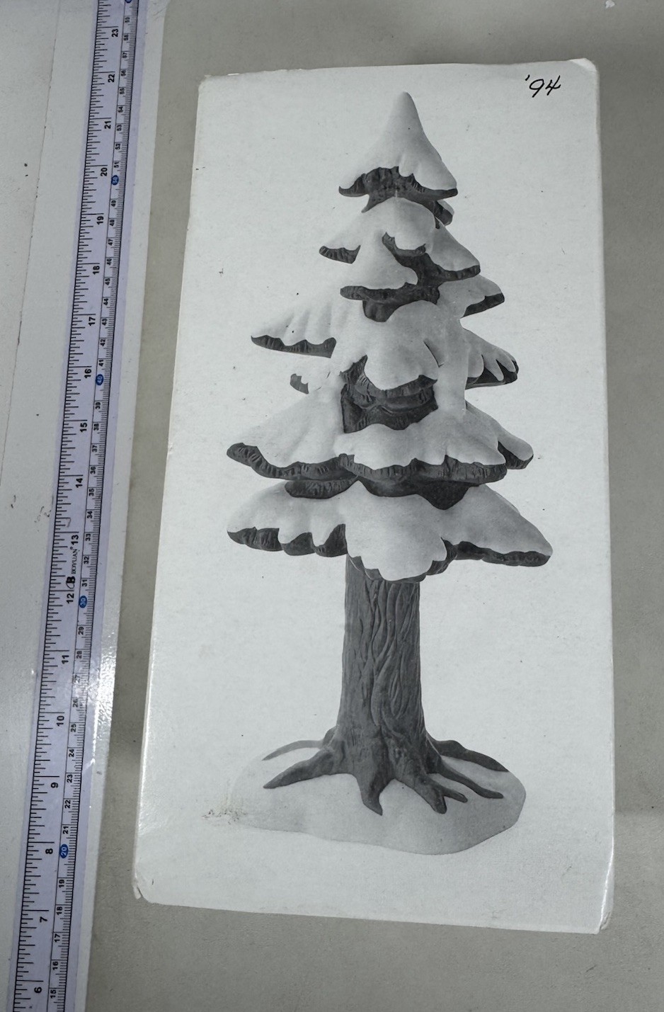 Dept 56 Heritage 2 Lot- Village Porcelain Pine Large Tree & Red Covered Bridge