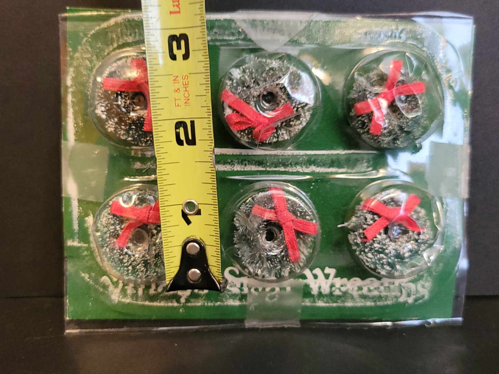 Dept 56 Christmas Village Town 6 Pack Sisal Wreaths With Red Bow 54194