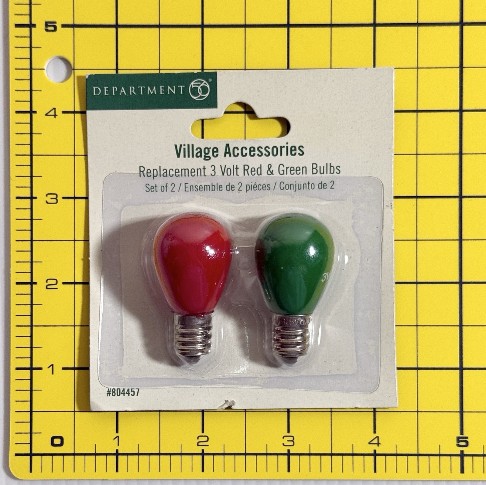 Dept 56 ~ 3 Volt Village Replacement Bulbs RED & GREEN 2 In Pack 804457 NEW