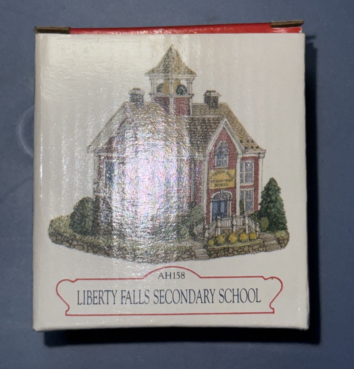 Liberty Falls Red Secondary School 1998 Collection AH158 3 5/8″ Tall Building