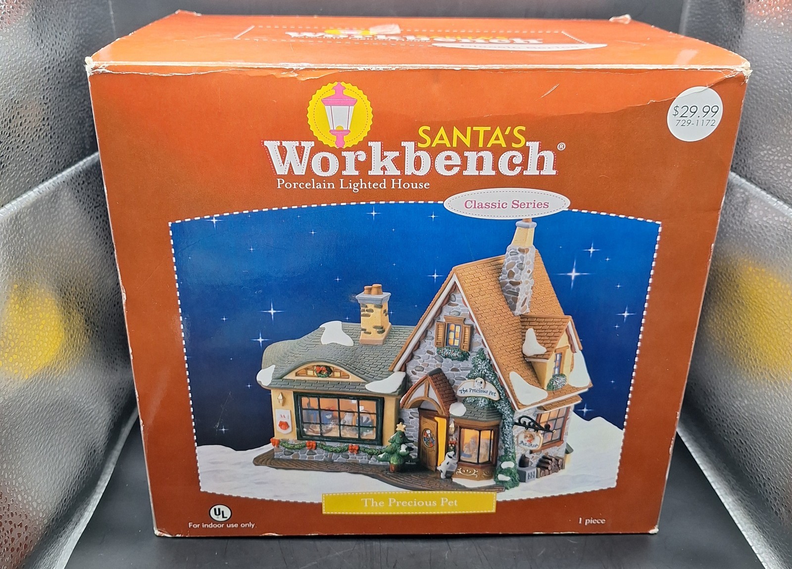 Santa’s Workbench Collection The Precious Pet Store Christmas Village House EUC