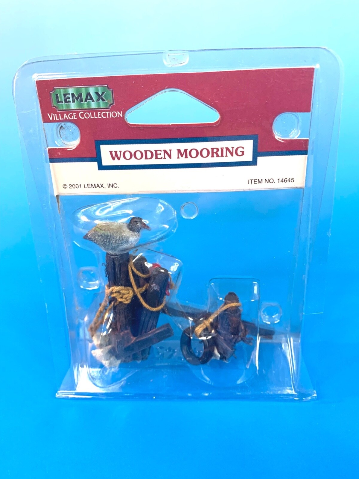 Retired 2001 Lemax Village Collection – Wooden Mooring Item No. 14645 (New)