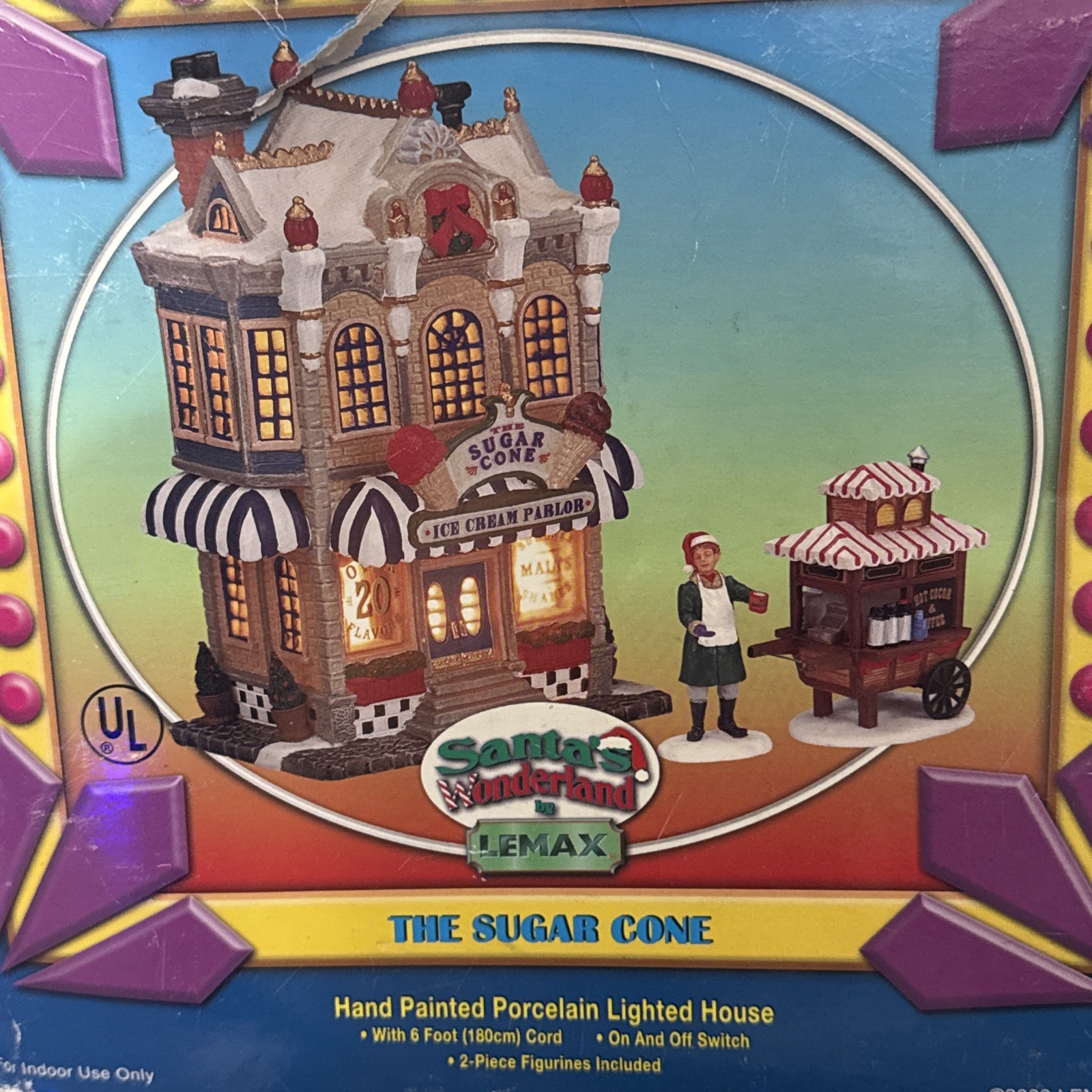 Lemax Santa’s Wonderland Sugar Cone Ice Cream Parlor Toys R Us Vintage
