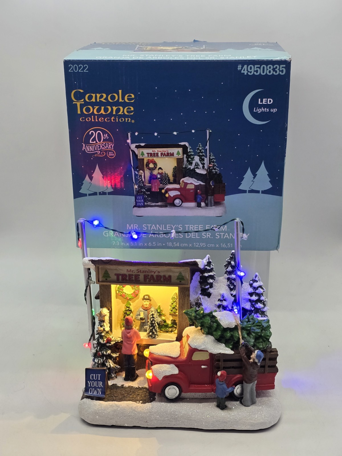 Carole Towne Collection Village Scene Mr. Stanley’s Tree Farm LED Lighted