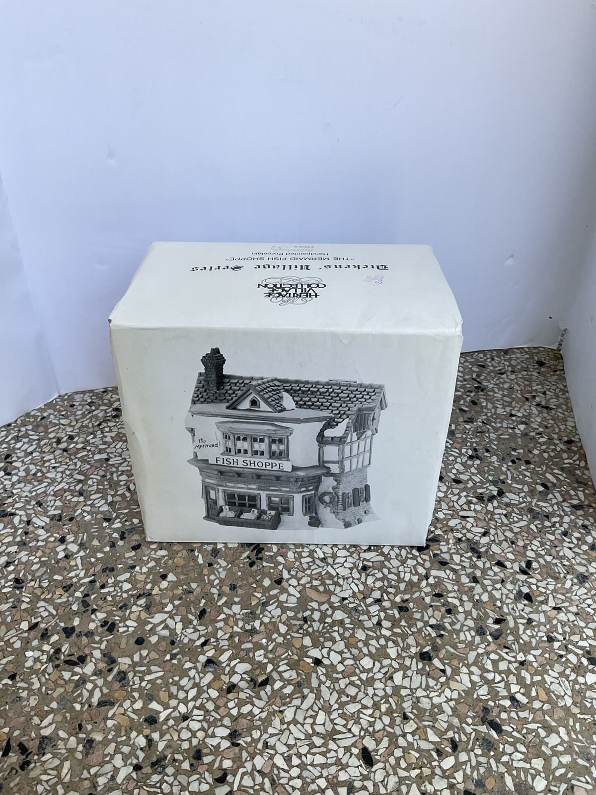 Department 56 Porcelain Dickens Village Series The Mermaid Fish Shoppe Figure